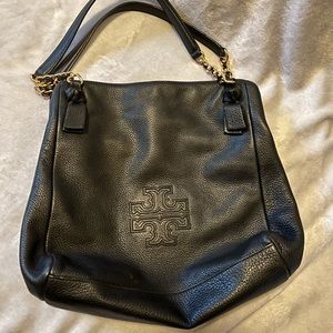 Tory Burch - Black pebble leather tote